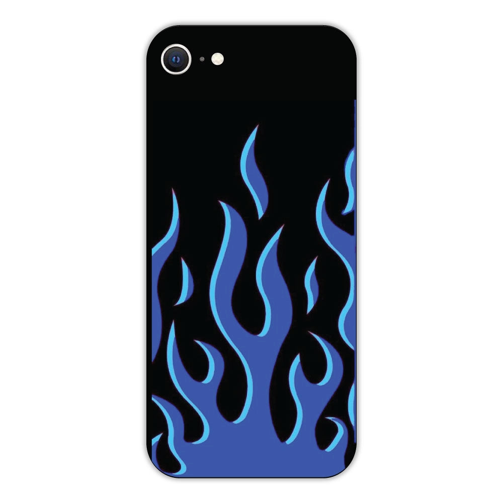 Blue Flames Hard Case For Apple iPhone SE 2022 Models