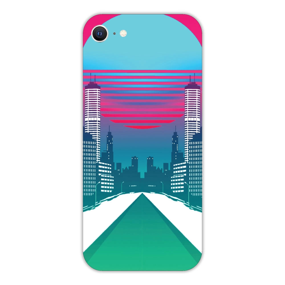 Citylight Synthwave Apple Hard Case Apple iPhone SE 2022 Models