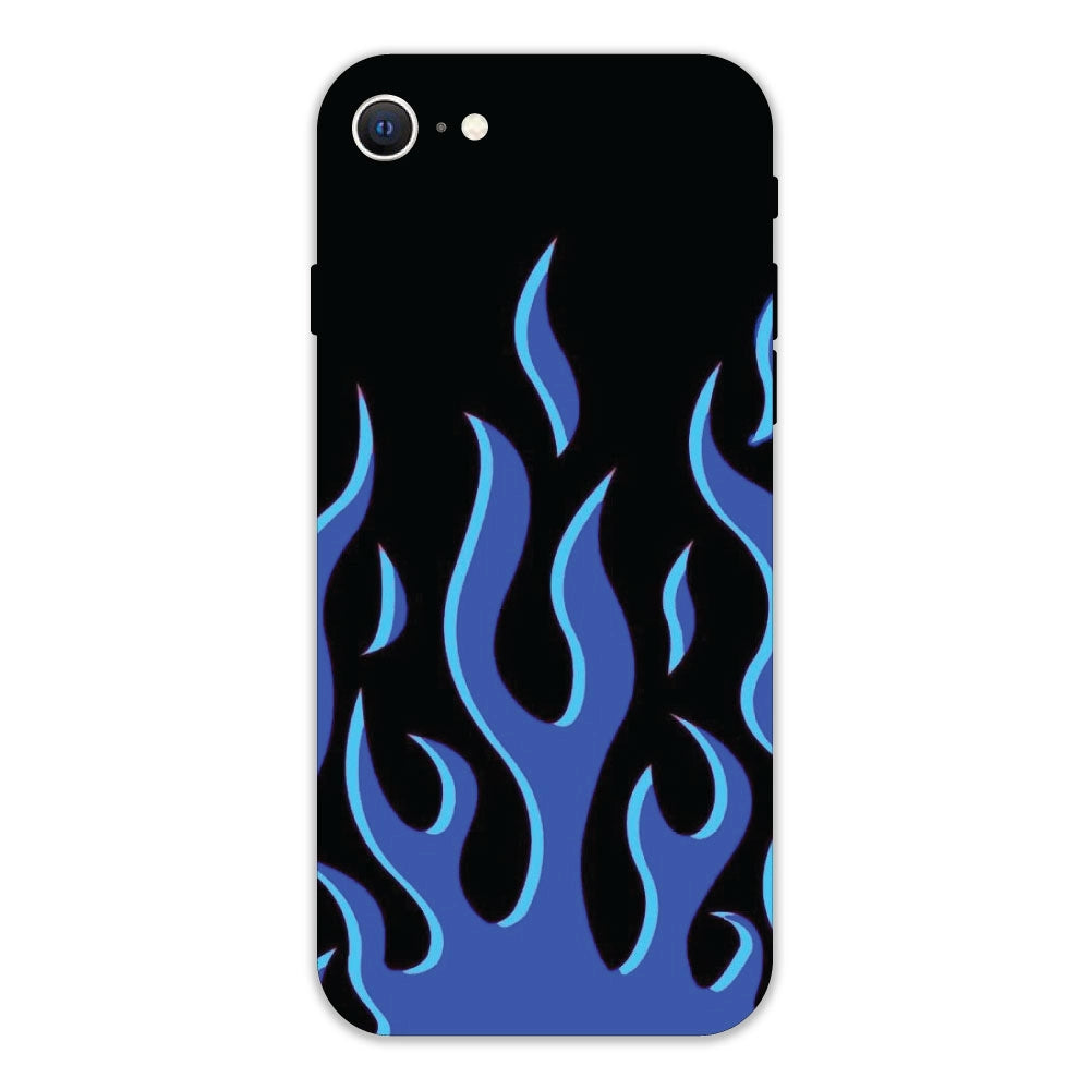 Blue Flames Hard Case For Apple iPhone SE 2020 Models