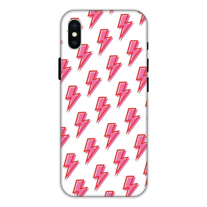 Pink Lightning Bolts Hard Case Apple iPhone X Models