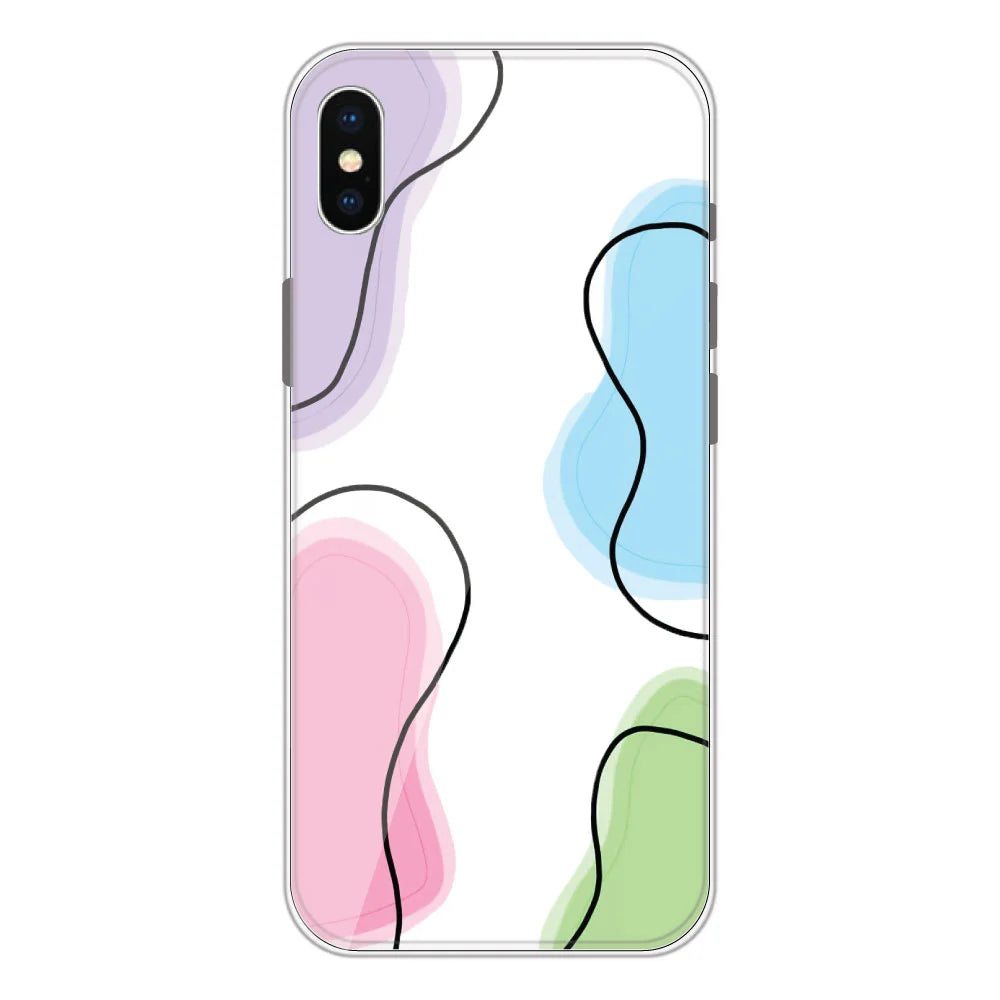 Rainbow Cow Print - Clear Printed Silicone Case For Apple iPhone Models- Apple iPhone SE 2020