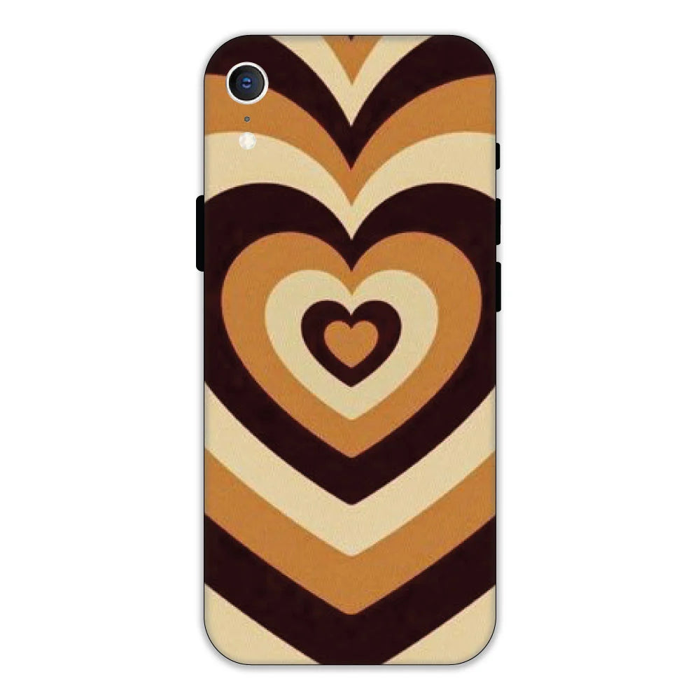 Brown Hearts Hard Case Apple IPhone XR Models