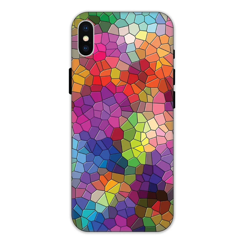 Rainbow Mosiac Hard Case Apple iPhone XS Models