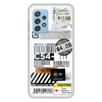 Labels - Clear Printed Case For Samsung Models