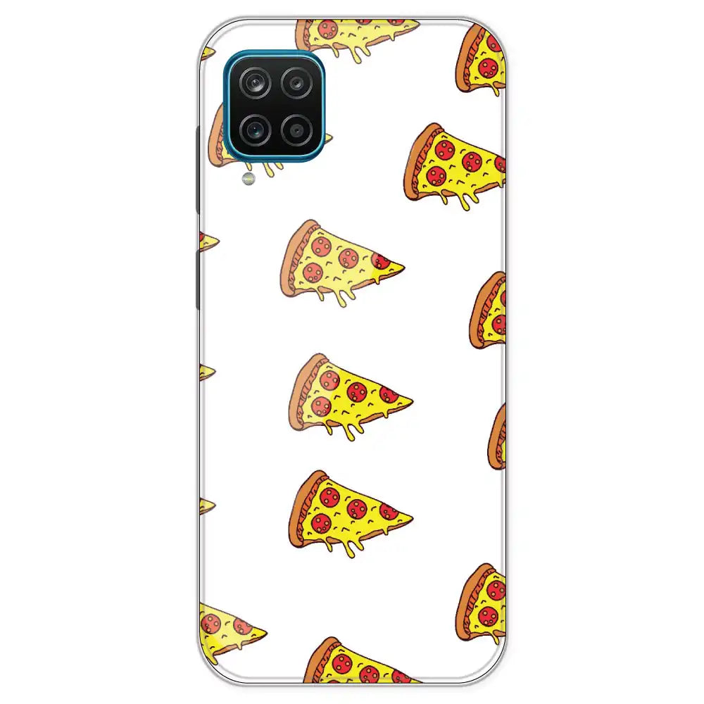 Pizza - Clear Printed Silicone Case For Samsung Galaxy M12