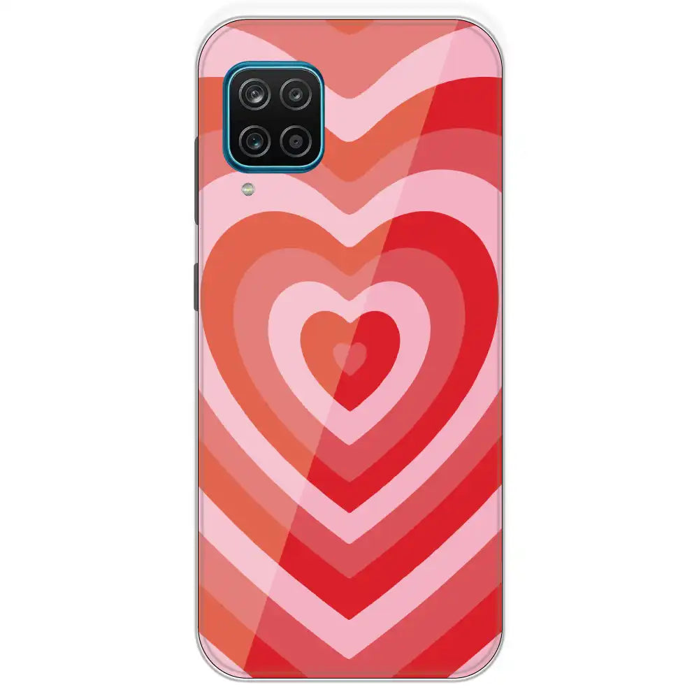 Red Hearts - Printed Silicone Case For Samsung Galaxy M12