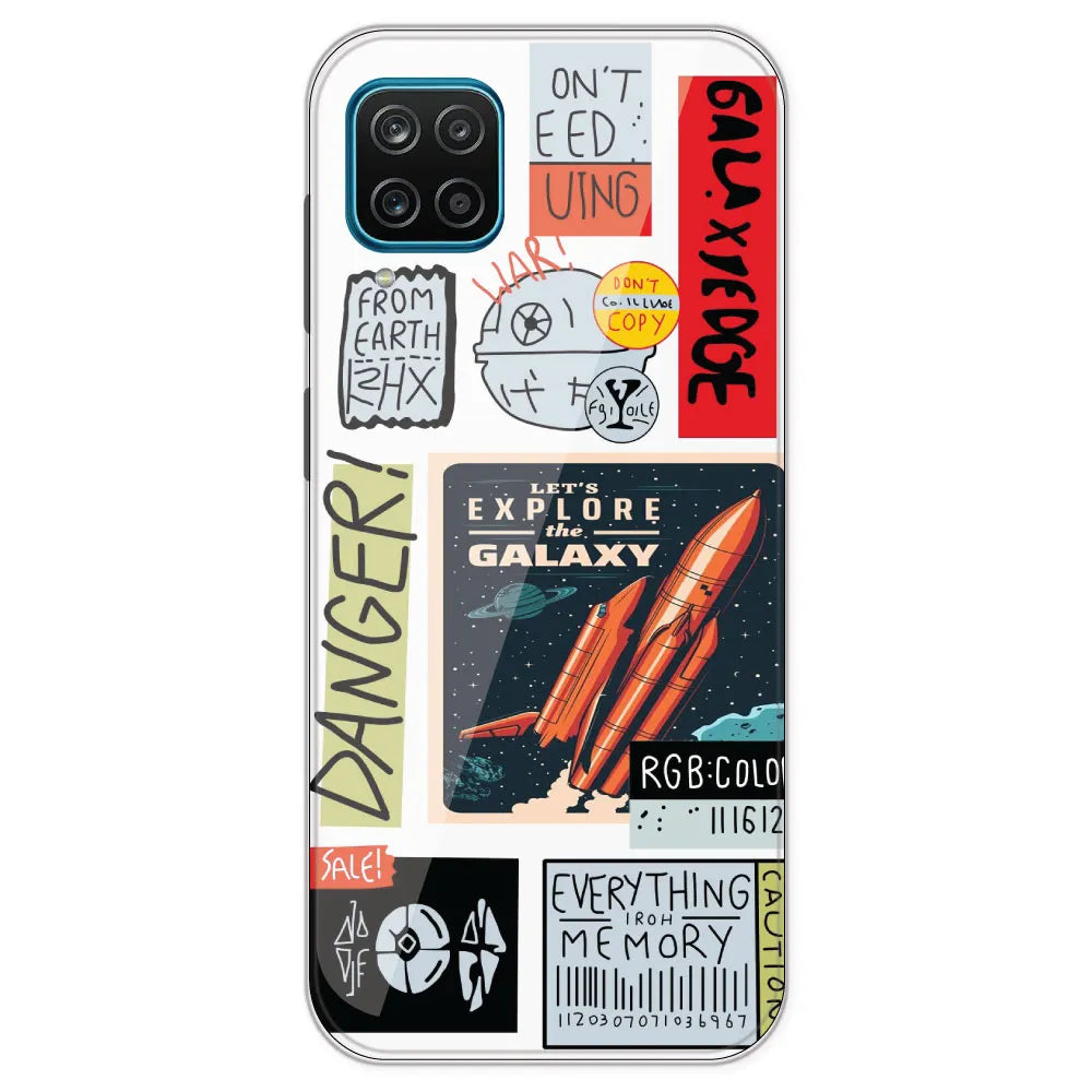 Galaxy - Clear Printed Silicone Case For Samsung Galaxy M12