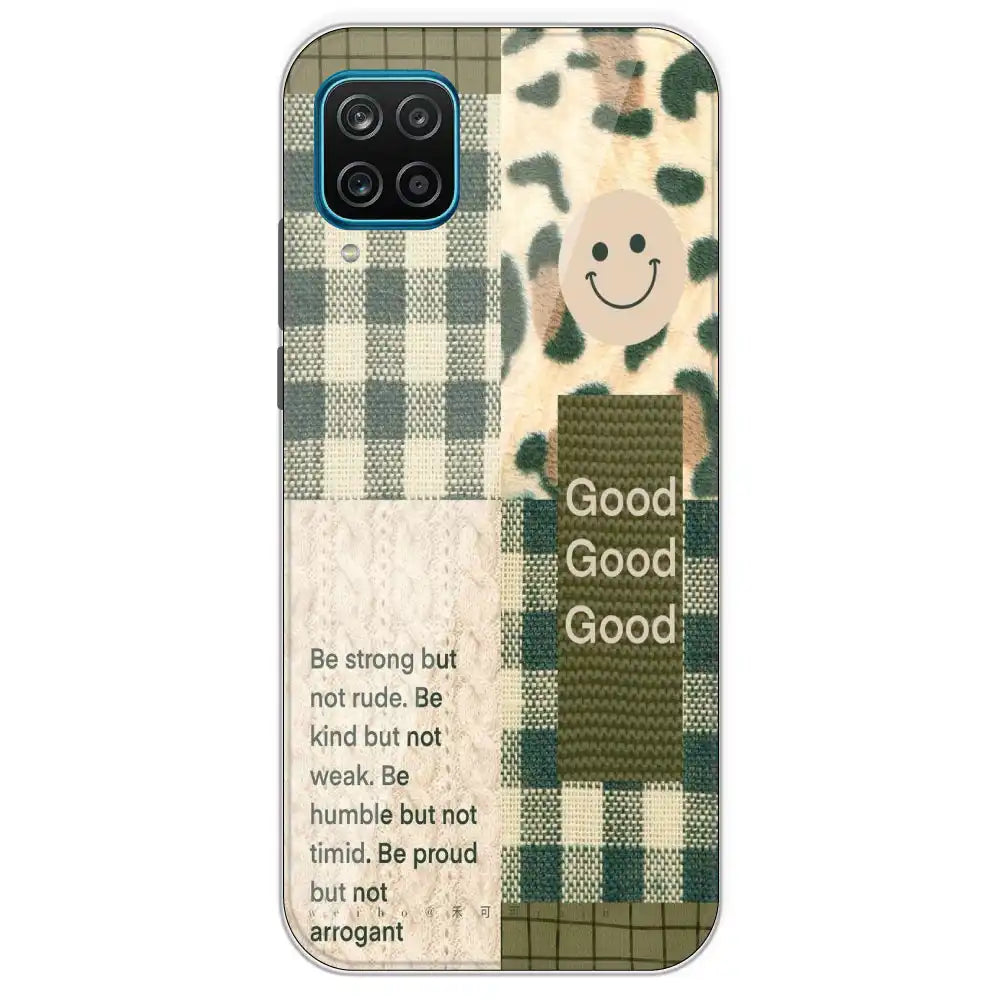 Patchwork Positivity - Printed Silicone Case For Samsung Galaxy M12