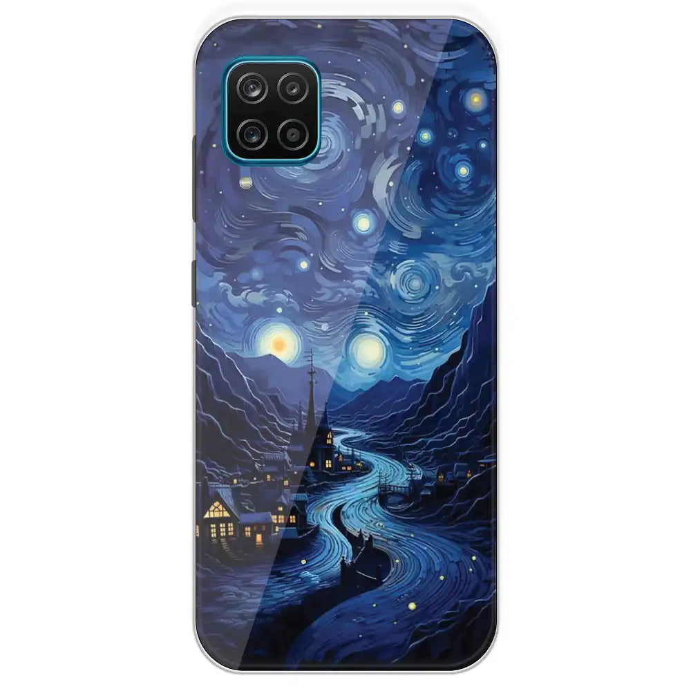 The Starry Night - Printed Silicone Case For Samsung Galaxy M12