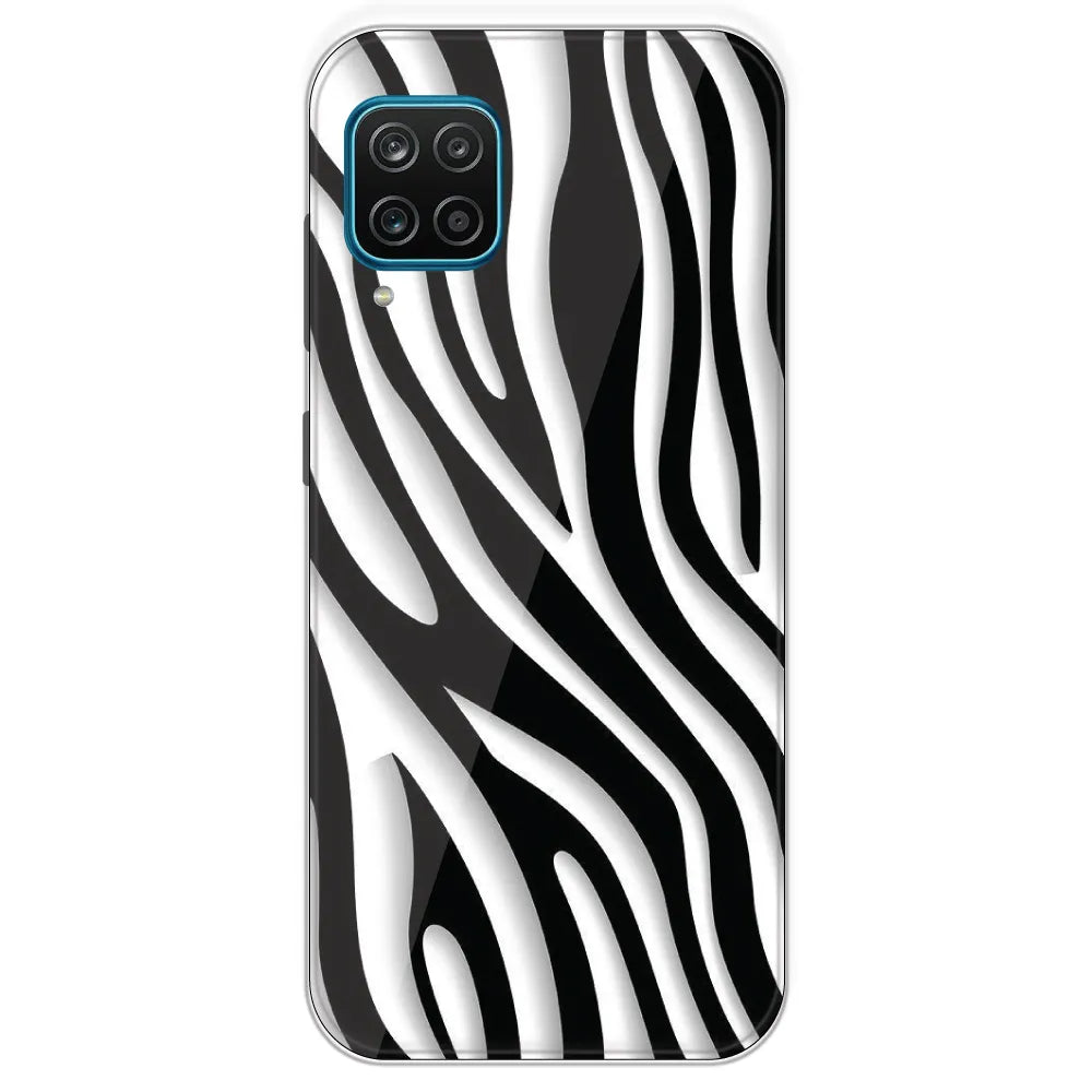 Zebra Print - Printed Silicone Case For Samsung Galaxy M12