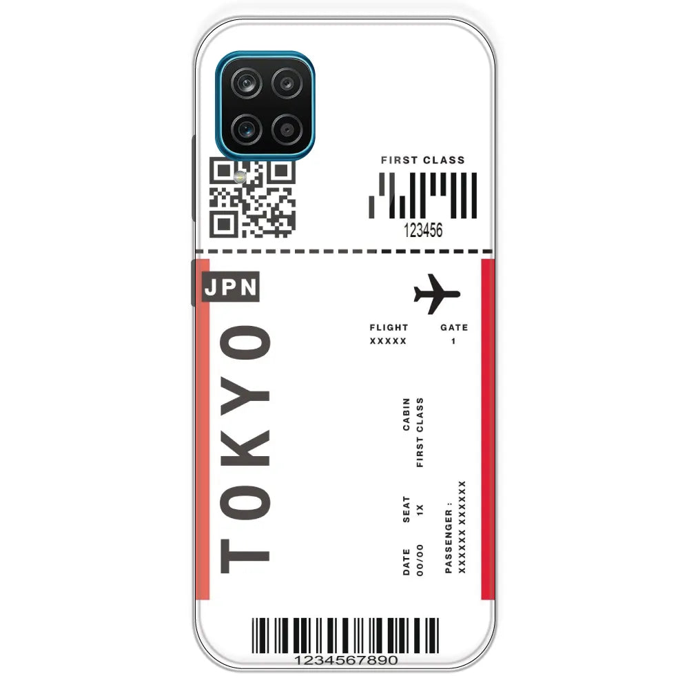 Tokyo Ticket - Clear Printed Silicone Case For Samsung Galaxy M12