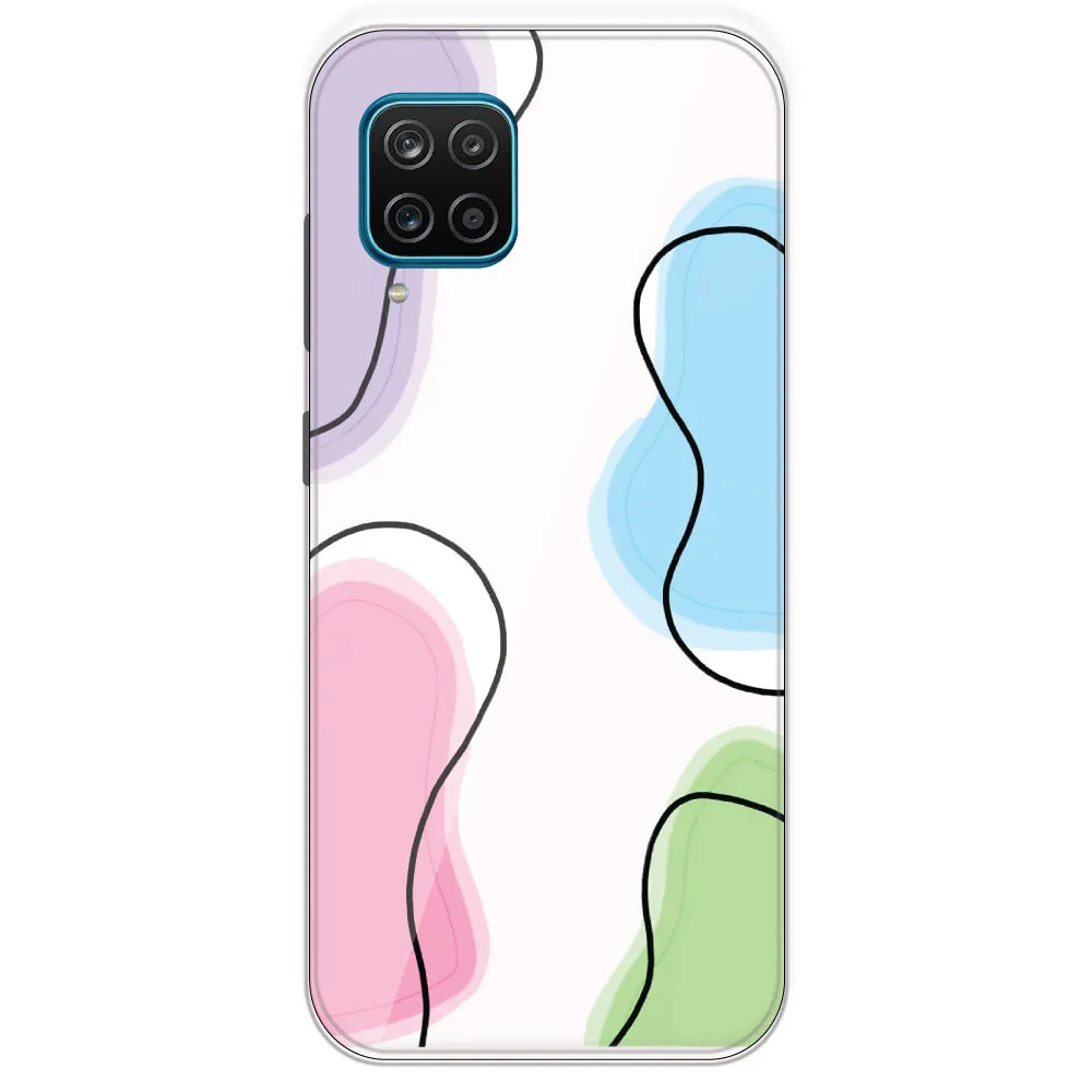 Rainbow Cow Print - Clear Printed Silicone Case For Samsung Galaxy M12
