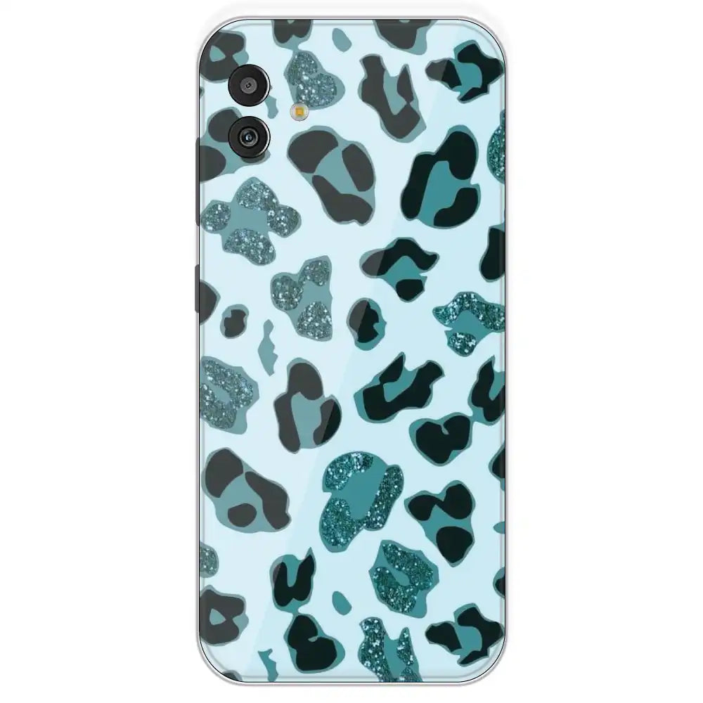 Blue Leopard Glitter Print - Printed Silicone Case For Samsung Galaxy 
M13