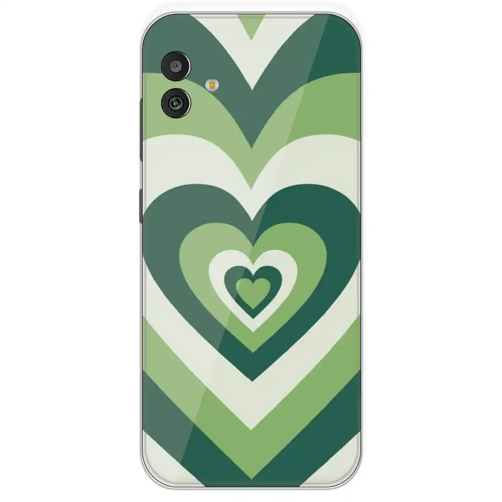 Dark Green Hearts - Printed Silicone Case For Samsung Galaxy M13
