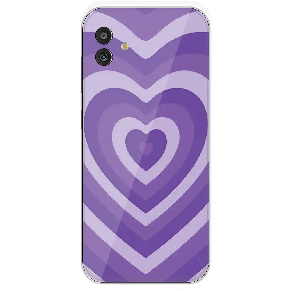 Purple Hearts - Printed Silicone Case For Samsung Galaxy M13