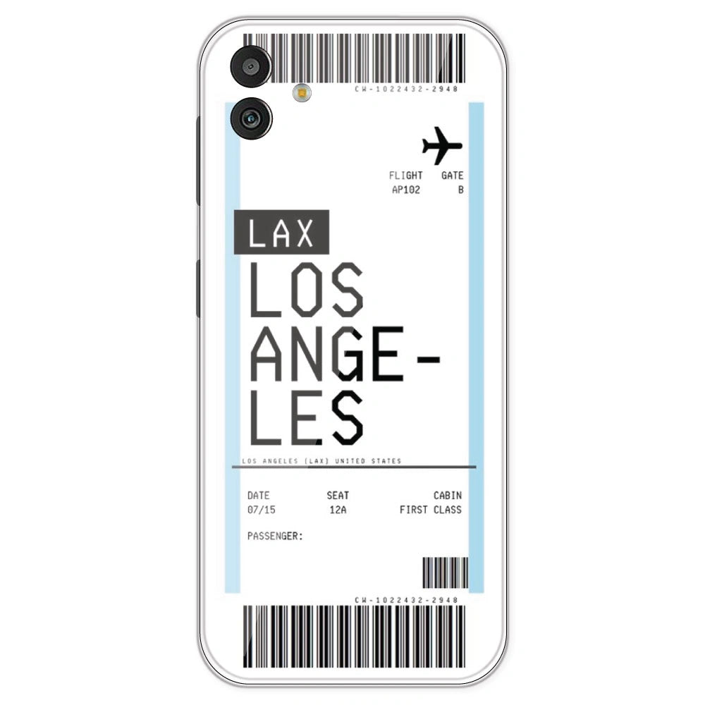 Los Angeles Ticket - Clear Printed Silicone Case For Samsung Galaxy M13