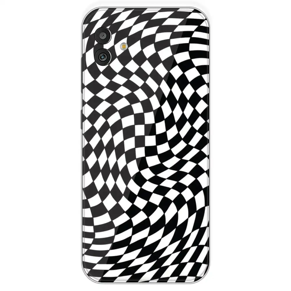 Checks - Printed Silicone Case For Samsung Galaxy M13