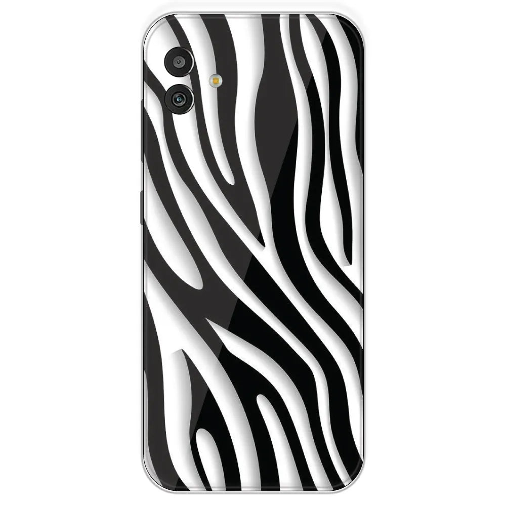 Zebra Print - Printed Silicone Case For Samsung Galaxy M13