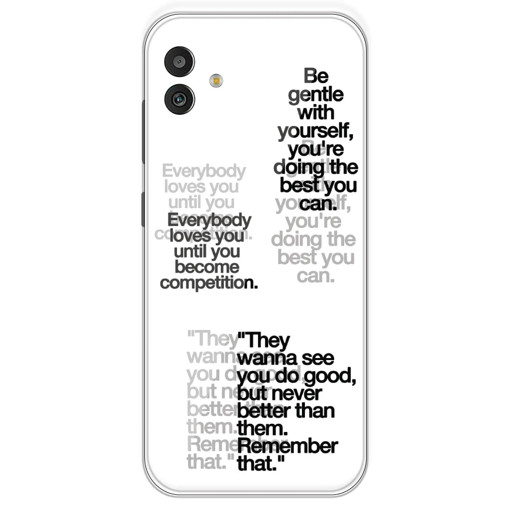 Motivational Quotes - Clear Printed Silicone Case For Samsung Galaxy M13