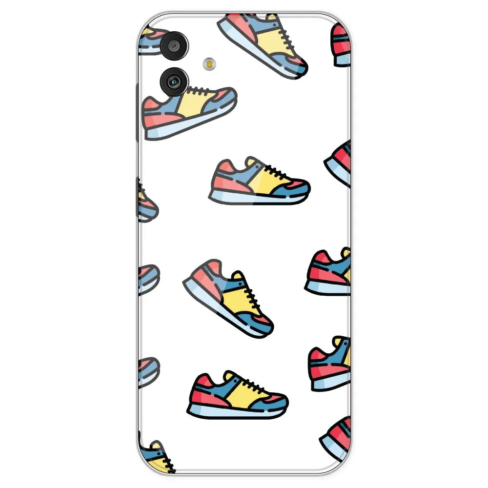 Sneakers - Clear Printed Silicone Case For Samsung Galaxy M13