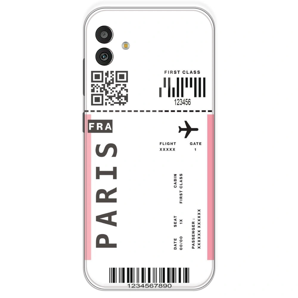 Paris Ticket - Clear Printed Silicone Case For Samsung Galaxy M13