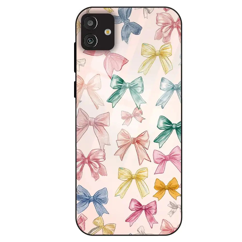Pastel Bow Pattern - Glass Case For Samsung Galaxy M13