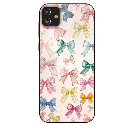Pastel Bow Pattern - Glass Case For Samsung Galaxy M13