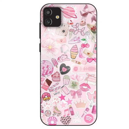 Pink Pop Aesthetic Collage - Glass Case For Samsung Galaxy M13
