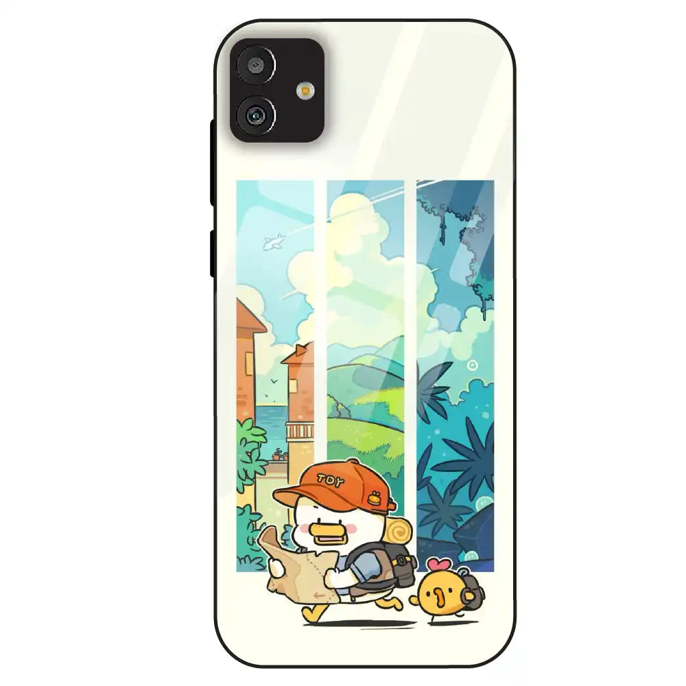 Cute Duck Adventure - Glass Case For Samsung Galaxy M13