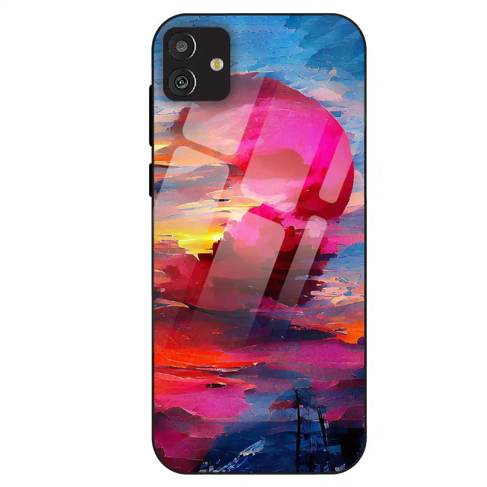 Abstract Sunset Vibes - Glass Case For Samsung Galaxy M13