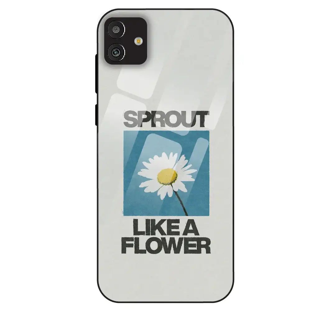 Minimal Daisy Flower - Glass Case For Samsung Galaxy M13