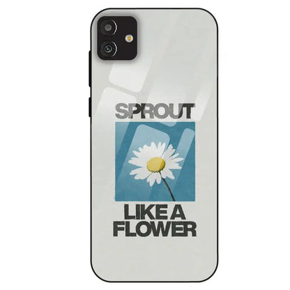 Minimal Daisy Flower - Glass Case For Samsung Galaxy M13