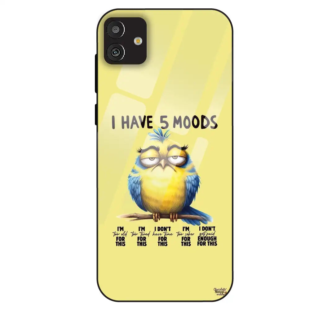 5 Moods Owl - Glass Case For Samsung Galaxy M13