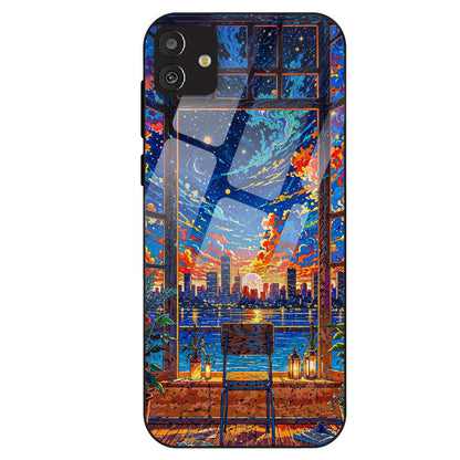 Sunset City View - Glass Case For Samsung Galaxy M13