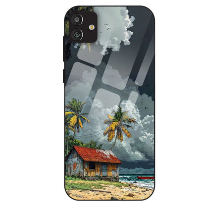 Tropical Beach Hut - Glass Case For Samsung Galaxy M13