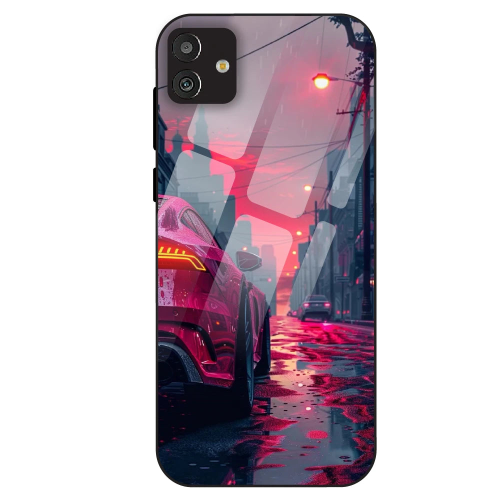 Neon Street Racer - Glass Case For Samsung Galaxy M13