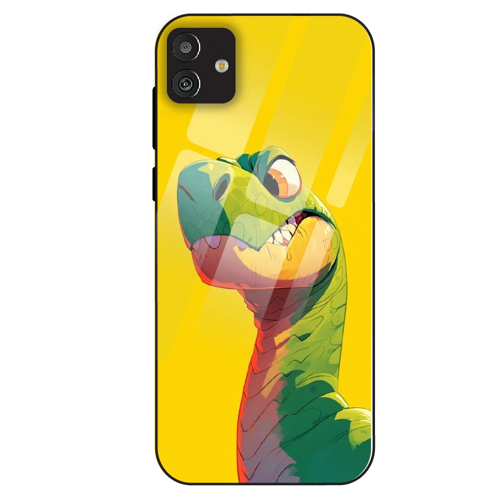 Cute Dino Popt - Glass Case For Samsung Galaxy M13