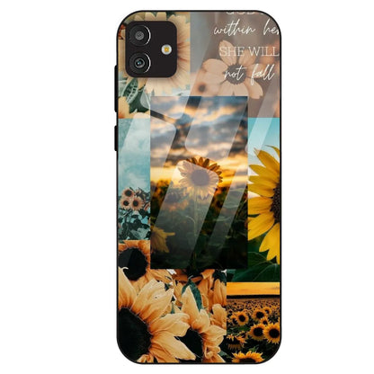 Sunflower Serenity Collage - Glass Case For Samsung Galaxy M13