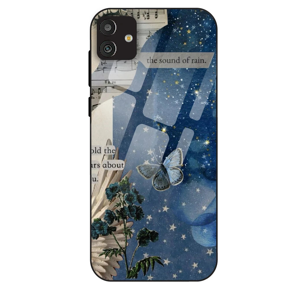 Midnight Butterfly Aesthetic - Glass Case For Samsung Galaxy M13