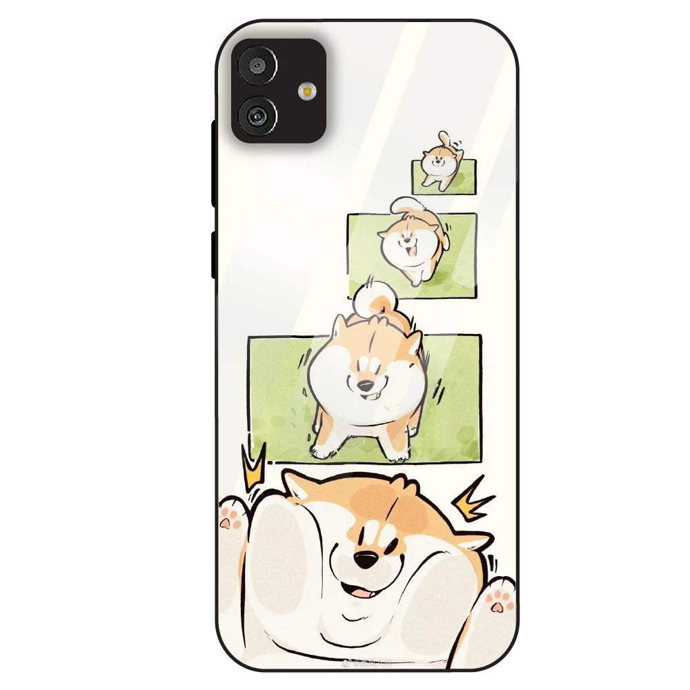 Cute Shiba Steps - Glass Case For Samsung Galaxy M13
