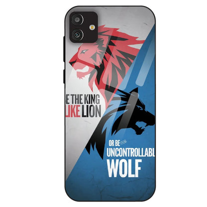 Lion vs Wolf Power - Glass Case For Samsung Galaxy M13