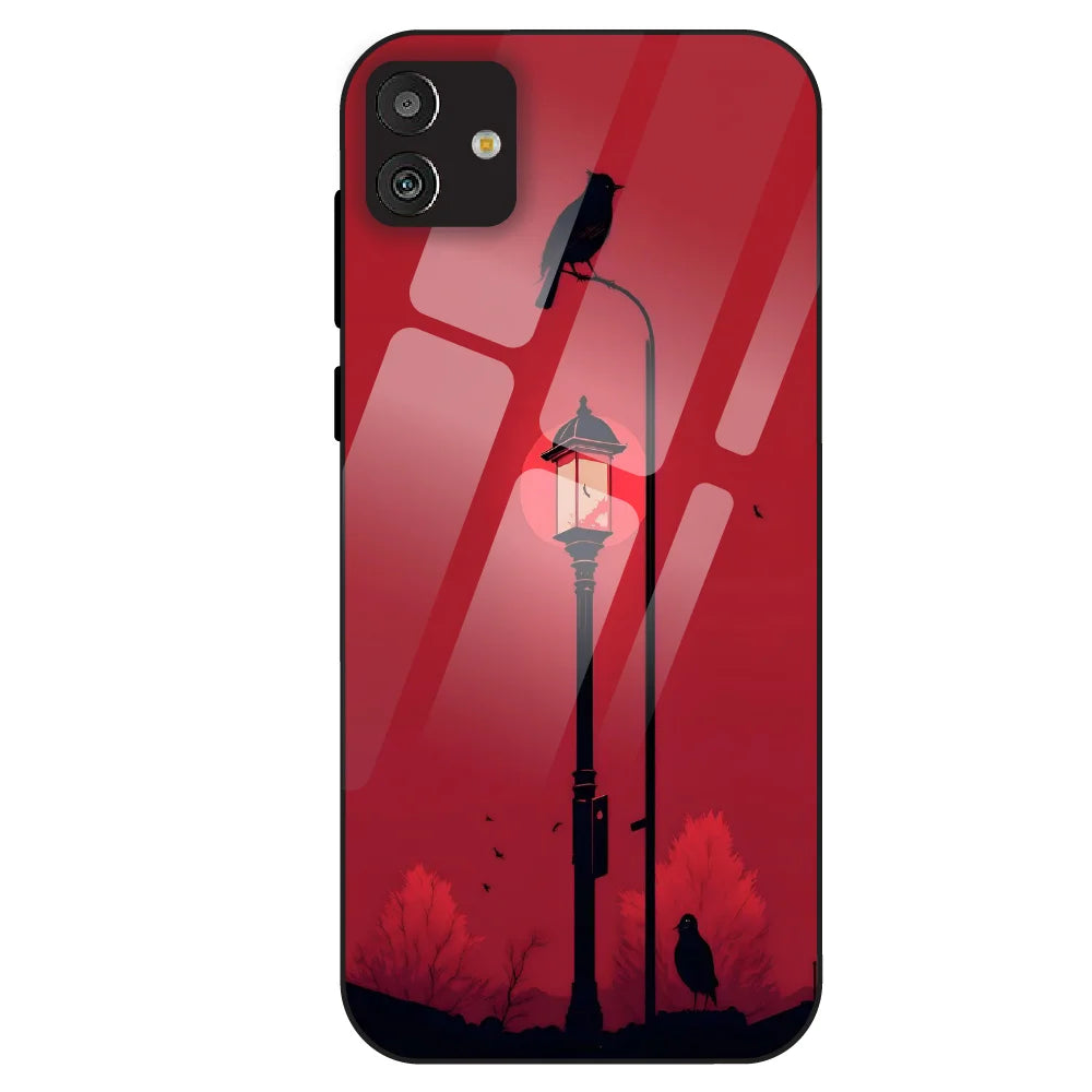 Red Street Lamp - Glass Case For Samsung Galaxy M13