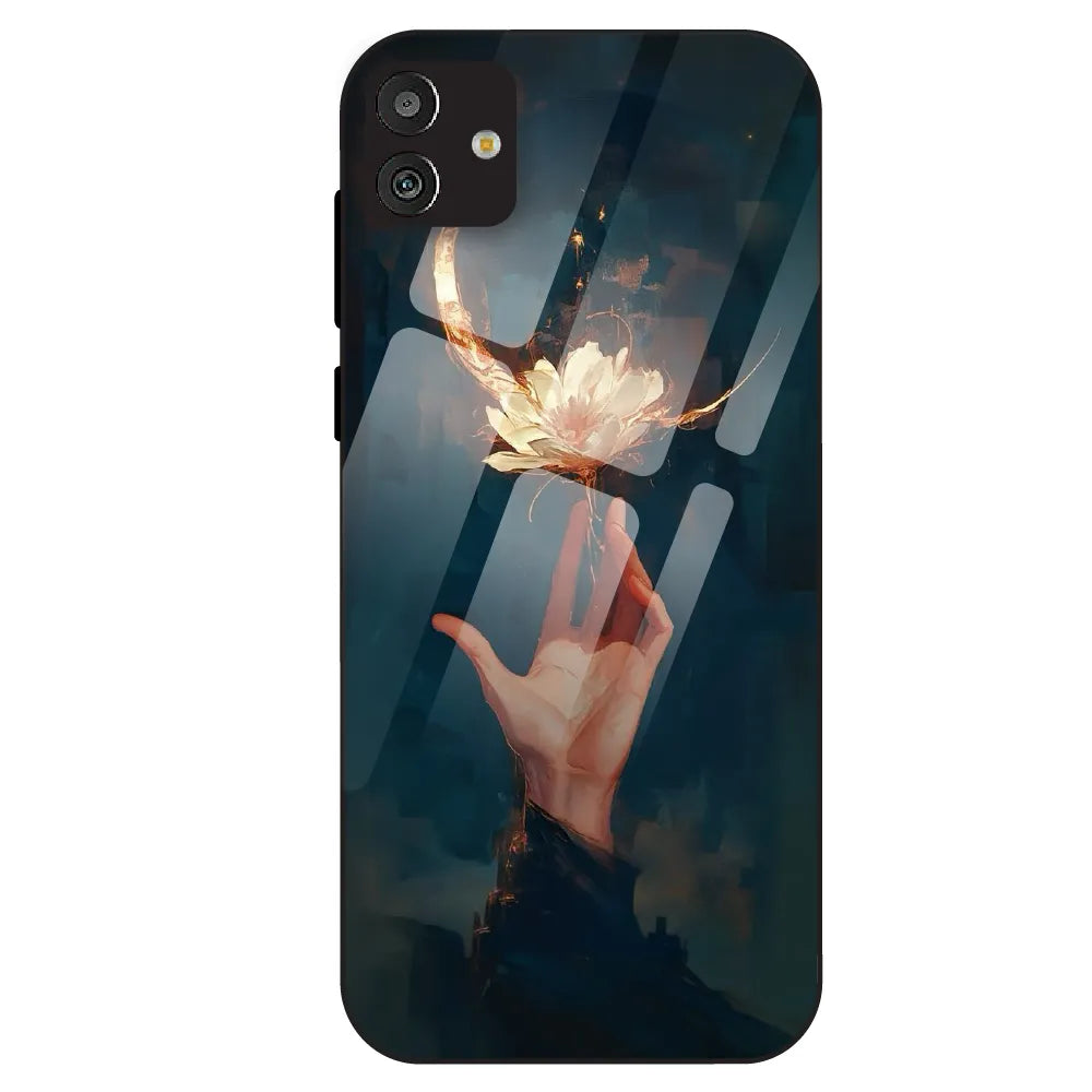 Mystic Hand & Bloom - Glass Case For Samsung Galaxy M13