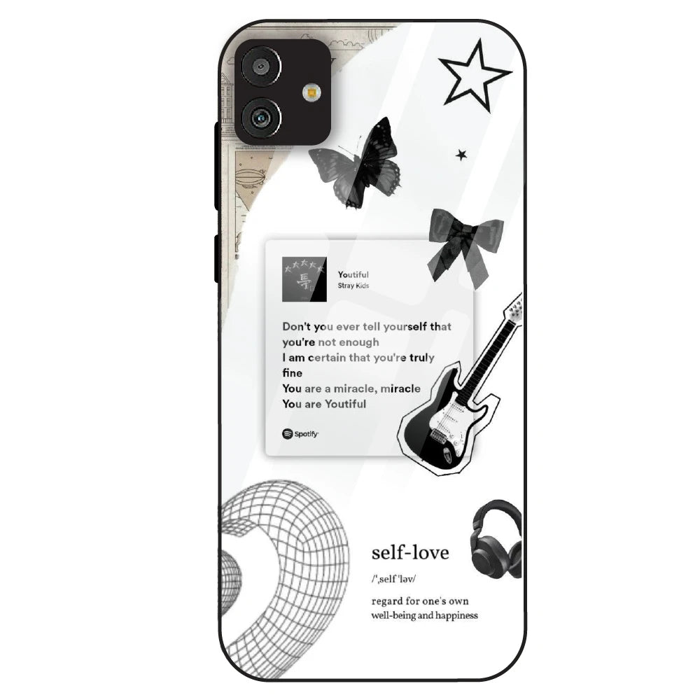 Monochrome Self-Love - Glass Case For Samsung Galaxy M13