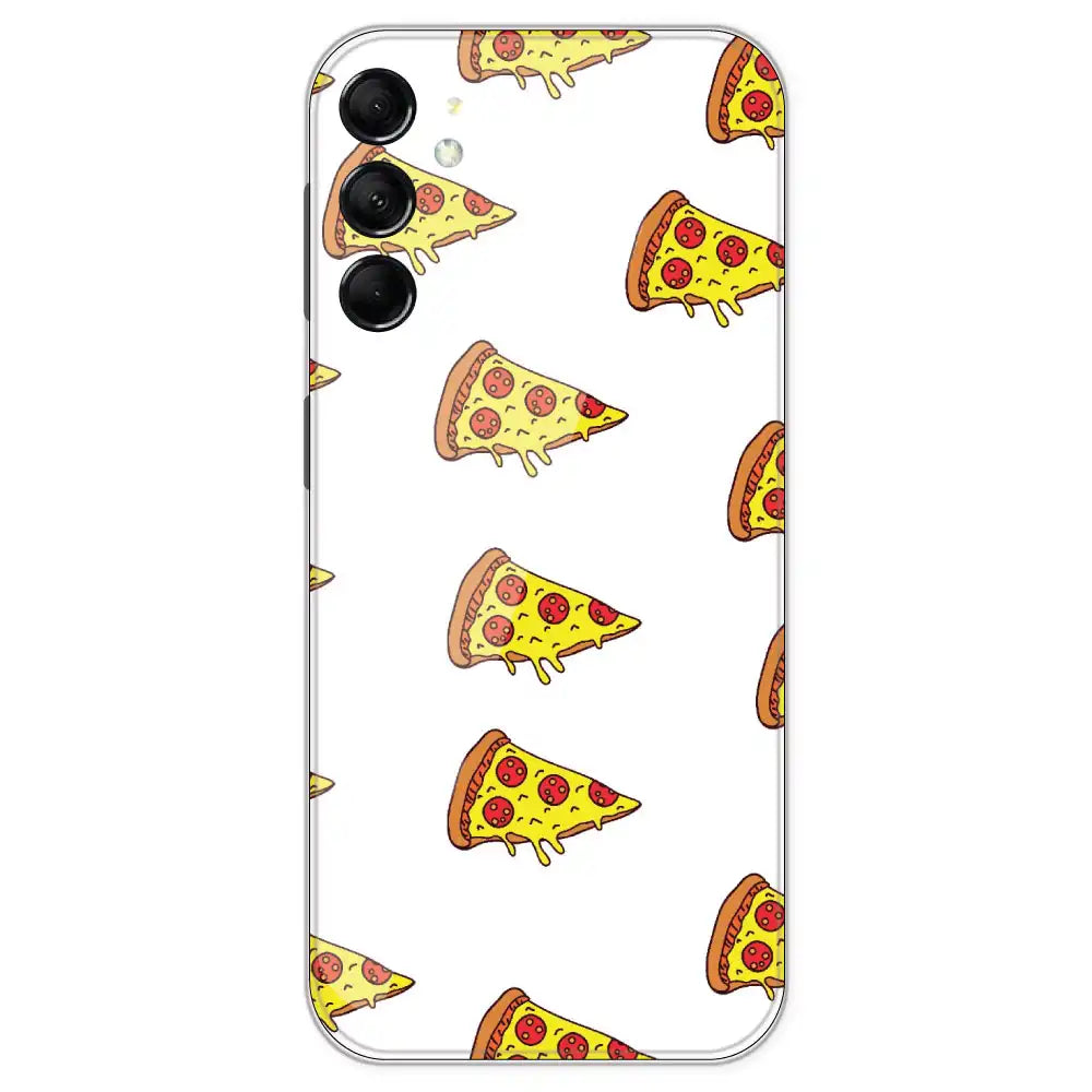 Pizza - Clear Printed Silicone Case For Samsung Galaxy M14