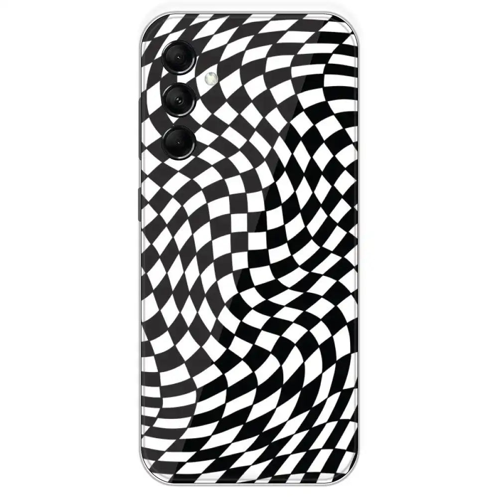 Checks - Printed Silicone Case For Samsung Galaxy M14
