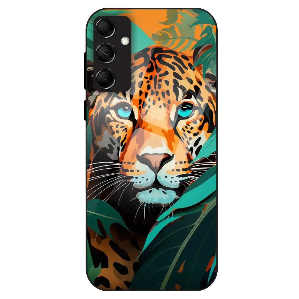 Leopard Jungle Art - Glass Case For Samsung Galaxy M14