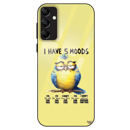 5 Moods Owl - Glass Case For Samsung Galaxy M14
