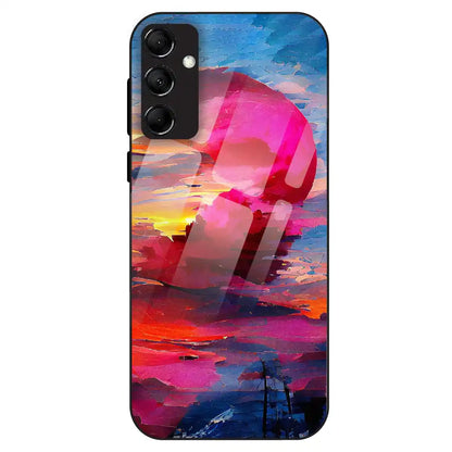 Abstract Sunset Vibes - Glass Case For Samsung Galaxy M14