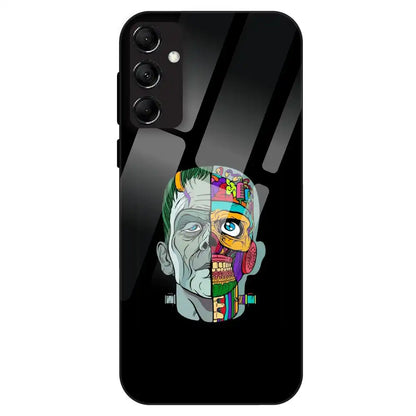 Half Skull Pop Art - Glass Case For Samsung Galaxy M14